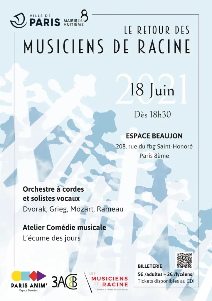 Concert de l'atelier Comédie Musicale "l'écume des jours"